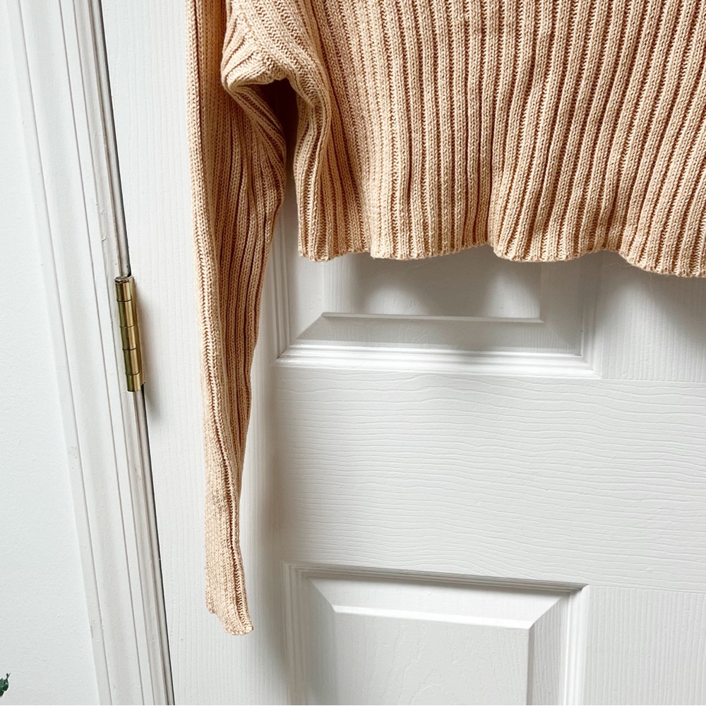 Princess Polly Beige Ribbed Sweater - Picture 6 of 7